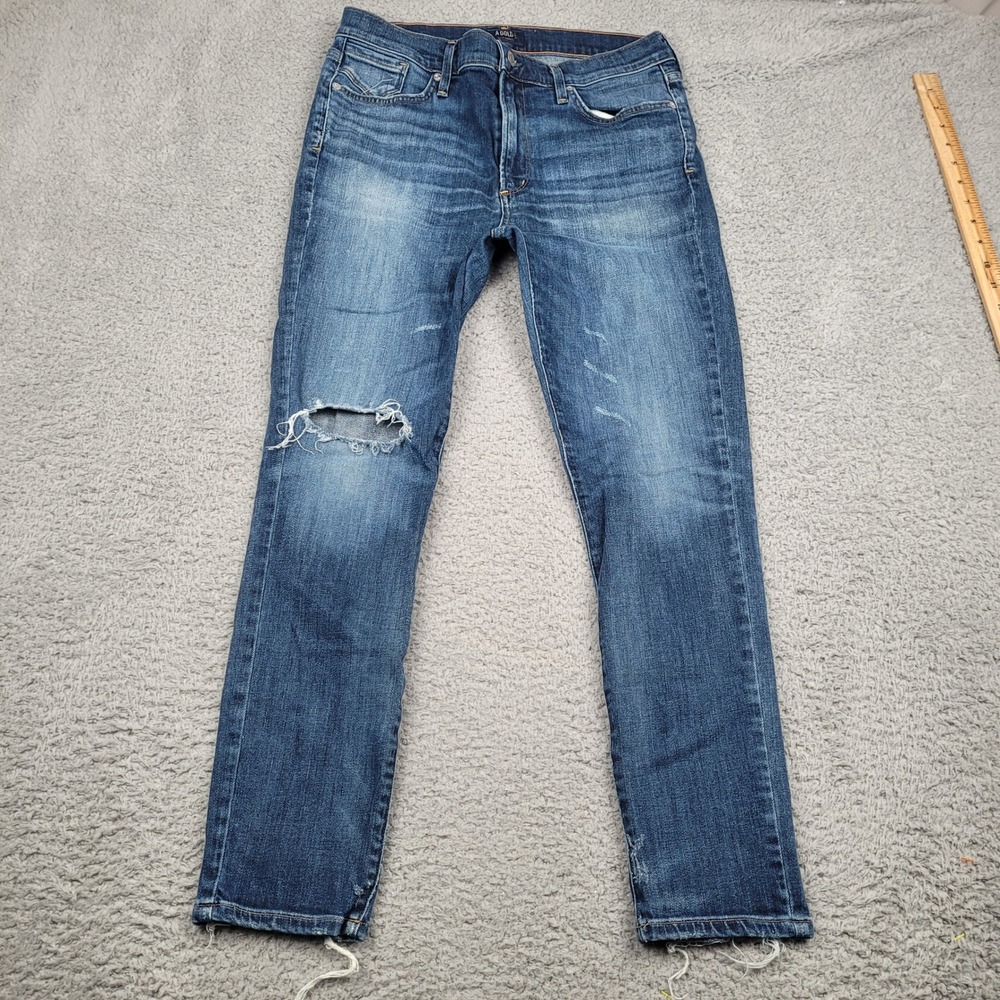 AGOLDE Denim Jeans Womens Size 30 Distressed‎ Ripped Knee Blue Wash - Picture 2 of 12